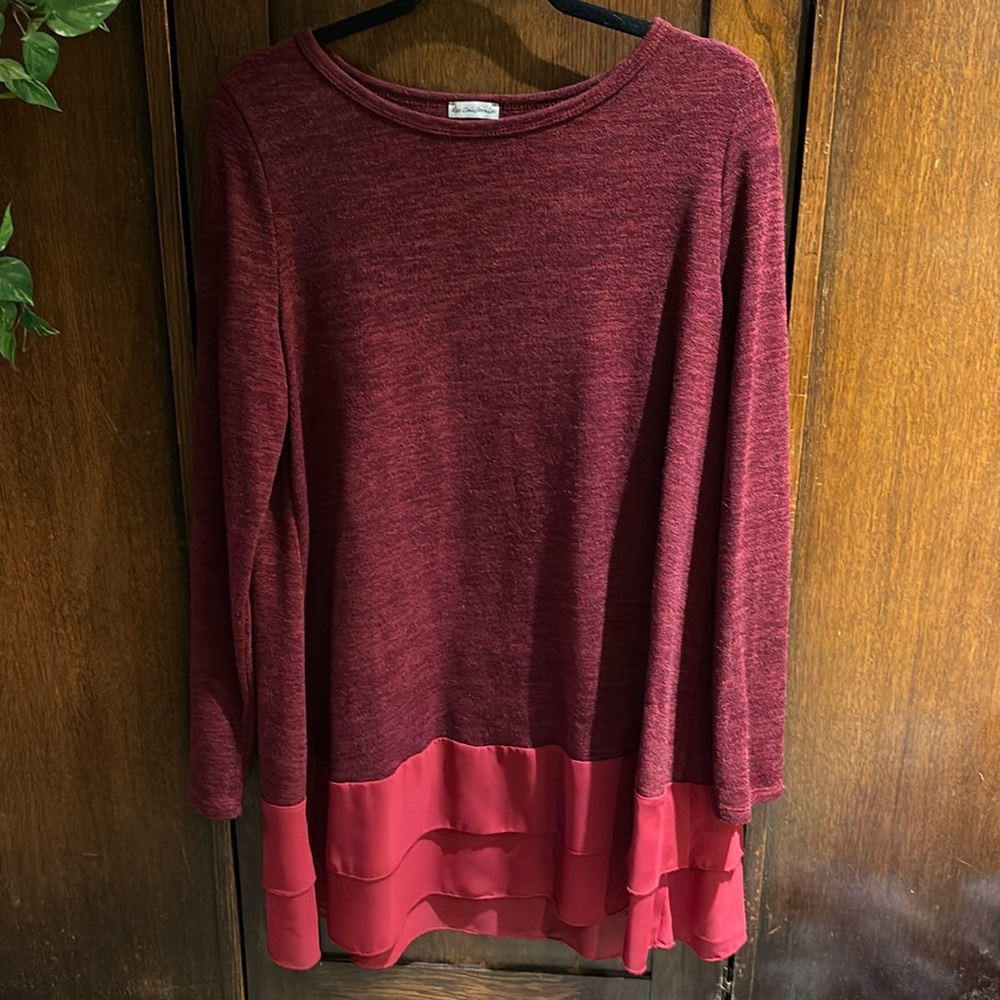 Cranberry Tunic Sweater
